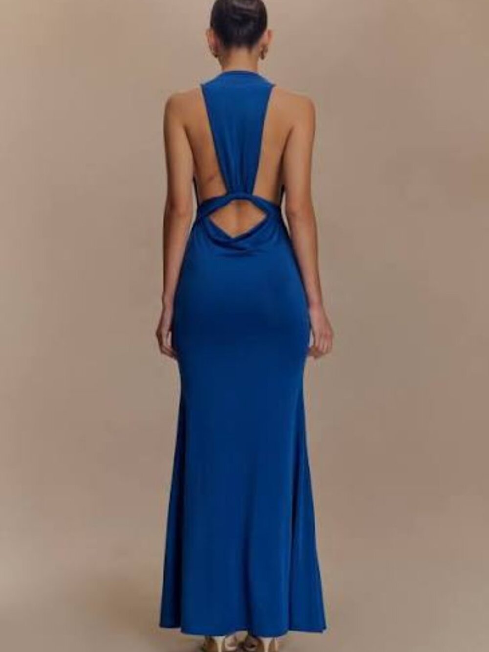 Meshki Elke Slinky V Neck Maxi Dress - Cobalt - New with TAGS